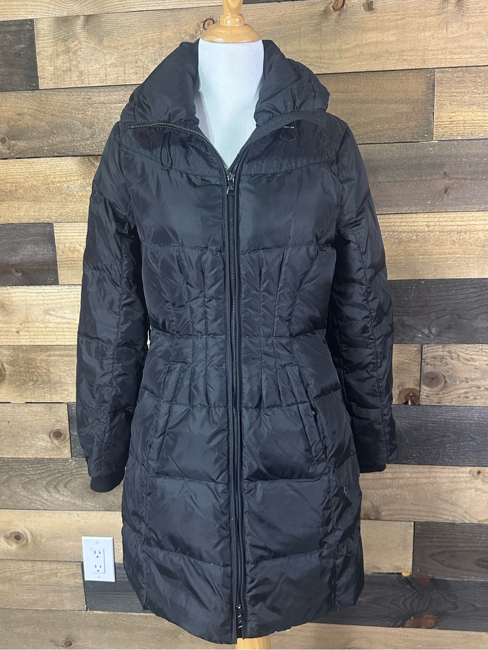 SAM EDELMAN Women’s Black Puffer Car Coat Size S EUC